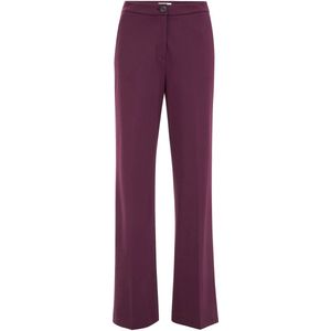 WE Fashion jersey high waist pantalon donkerrood
