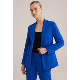 WE Fashion - Dames Slim Fit Blazer - Kobaltblauw