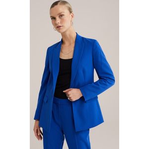 WE Fashion - Dames Slim Fit Blazer - Kobaltblauw - Slim Fit