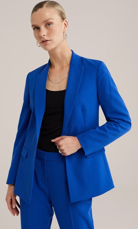 WE Fashion - Dames Slim Fit Blazer - Kobaltblauw