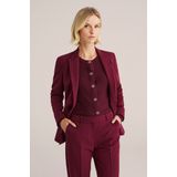 Blazer - Fijn Geweven - Comfort Stretch - Slanke Fit - Zwart