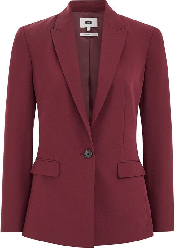 Blazer - Fijn Geweven - Comfort Stretch - Slanke Fit - Zwart