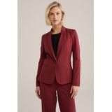 WE Fashion - Dames Blazer - Donkerrood - Jersey - Met Stretch