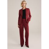 WE Fashion - Dames Blazer - Donkerrood - Jersey - Met Stretch