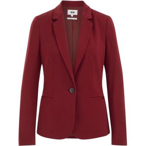 WE Fashion - Dames Blazer - Donkerrood - Jersey - Met Stretch