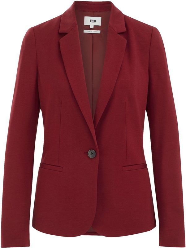 WE Fashion - Dames Blazer - Donkerrood - Jersey - Met Stretch
