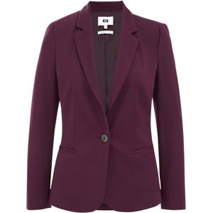 WE Fashion - Dames Blazer - Aubergine - Getailleerd - Jersey met Stretch