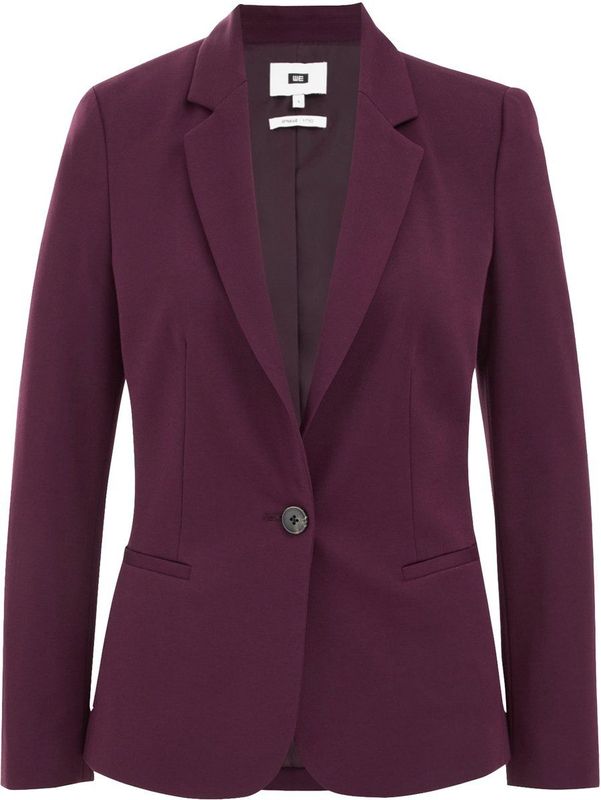 WE Fashion jersey getailleerde blazer donkerpaars