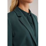WE Fashion - Dames Blazer - Donkergroen - Jersey - Met Stretch