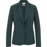 WE Fashion - Dames Blazer - Donkergroen - Jersey - Met Stretch