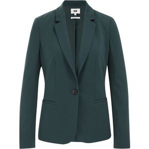WE Fashion - Dames Blazer - Donkergroen - Jersey - Met Stretch