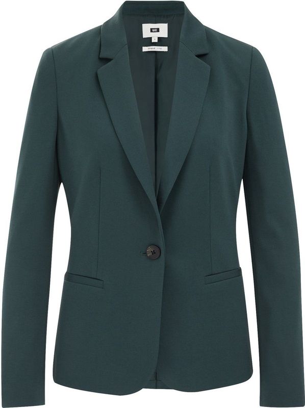 WE Fashion - Dames Blazer - Donkergroen - Jersey - Met Stretch