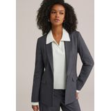 WE Fashion - Blazers - Grijs - Krijtstrepen - Slanke Pasvorm