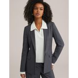 WE Fashion - Blazers - Grijs - Krijtstrepen - Slanke Pasvorm