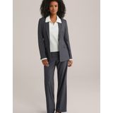 WE Fashion - Blazers - Grijs - Krijtstrepen - Slanke Pasvorm