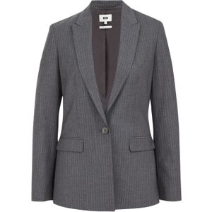 WE Fashion - Blazers - Grijs - Slanke Pasvorm - Krijtstrepen