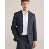 WE Fashion - Heren Slim Fit Blazer - Lichtblauw - Met Structuur