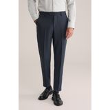 WE Fashion - Slim Fit Pantalon - Donkerblauw - Heren