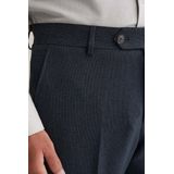 WE Fashion - Slim Fit Pantalon - Donkerblauw - Heren