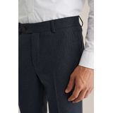 WE Fashion - Slim Fit Pantalon - Donkerblauw - Heren
