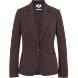 WE Fashion - Dames Blazer - Donkerbruin - Jersey - Met Stretch