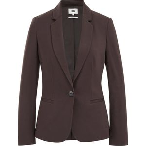 WE Fashion - Dames Blazer - Donkerbruin - Jersey - Met Stretch