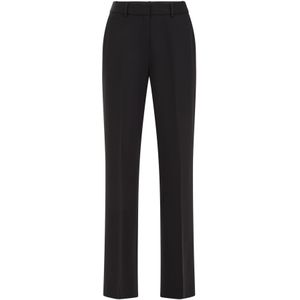 WE Fashion - Regular Waist Pantalon - Zwart - Loose Fit