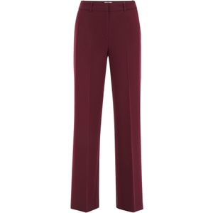 WE Fashion - Regular Waist Pantalon - Donkerrood