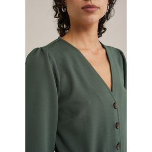 Jumpsuit - Effen - Gedrapeerd - Lang - Normale Pasvorm - Driekwart Mouw