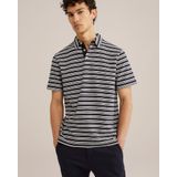 WE Fashion Shirt  donkerblauw / wit