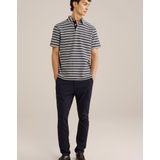 WE Fashion Shirt  donkerblauw / wit