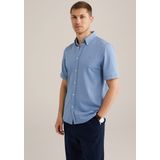 WE Fashion - Casual Overhemd - Lavendel - Slim Fit - Korte Mouwen