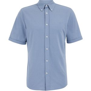 WE Fashion - Casual Overhemd - Lavendel - Slim Fit - Korte Mouwen