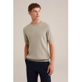 WE Fashion - Regular Fit T-shirt - Grijs - Katoen