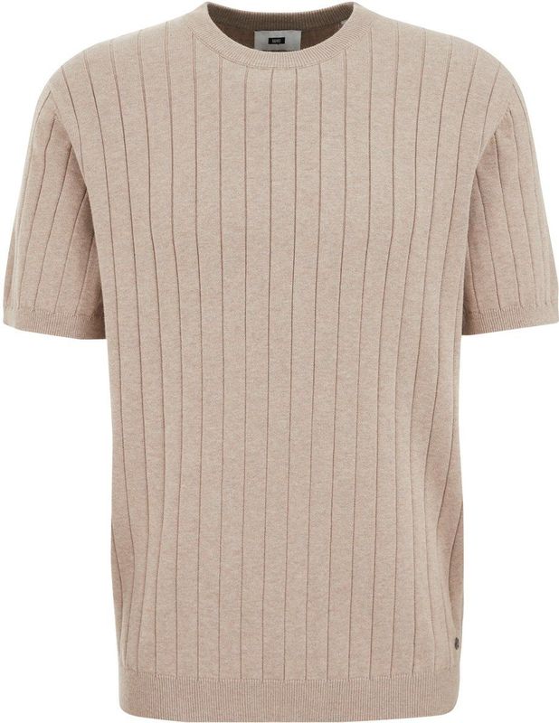 WE Fashion - Regular Fit T-shirt - Grijs - Katoen