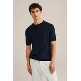 WE Fashion - Regular Fit T-shirt - Heren - Met Structuur