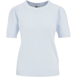 WE Fashion - Trui - Lichtblauw - Slanke Pasvorm - Kwartmouw