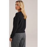 WE Fashion - Gebreid Vest - Zwart