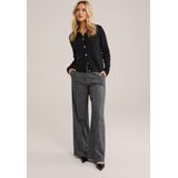 WE Fashion - Gebreid Vest - Zwart