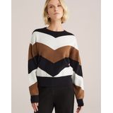 WE Fashion - Dames Gebreide Trui - Zwart - Livaeco Viscose