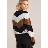 WE Fashion - Dames Gebreide Trui - Zwart - Livaeco Viscose