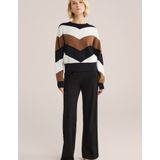 WE Fashion - Dames Gebreide Trui - Zwart - Livaeco Viscose