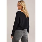 WE Fashion - Dames Trui - Zwart - Regular Fit - Viscose