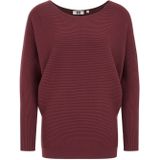 WE Fashion - Ribgebreide Trui - Donkerrood