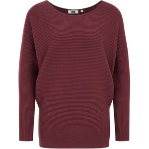 WE Fashion - Ribgebreide Trui - Donkerrood