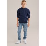 Blue Ridge - Jongens Sweater - Marineblauw - Regular Fit - Katoen