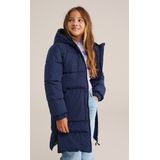WE Fashion - Lange Gewatteerde Jas - Meisjes - Met Capuchon - Waterafstotend