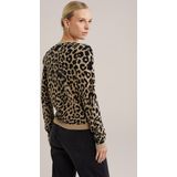 WE Fashion - Fijngebreid Vest - Luipaardprint - Regular Fit