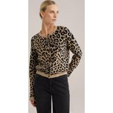 WE Fashion - Fijngebreid Vest - Luipaardprint - Regular Fit