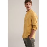 WE Fashion - Overhemd - Lichtblauw - Linnen/Katoen - Lange Mouwen